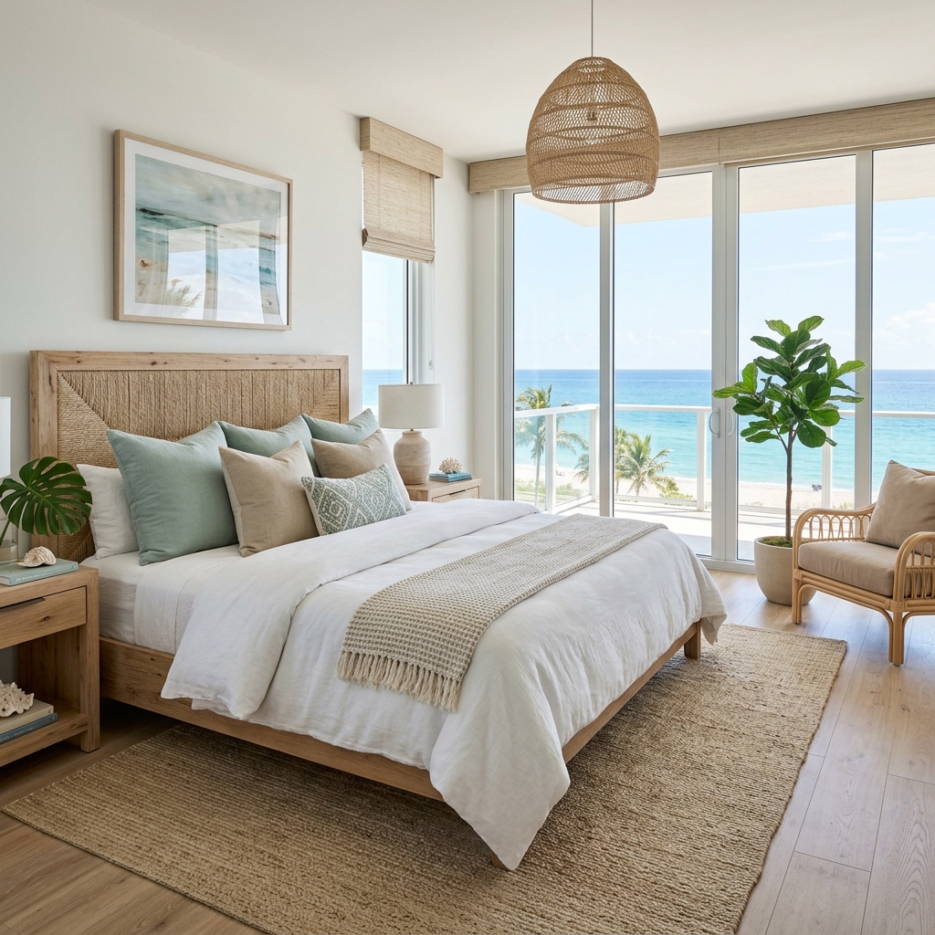 Coastal modern bedroom designed by Dekoarte